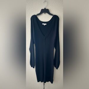 Steve Madden Women’s Black Ribbed Sweater Dress Size XL NWOT